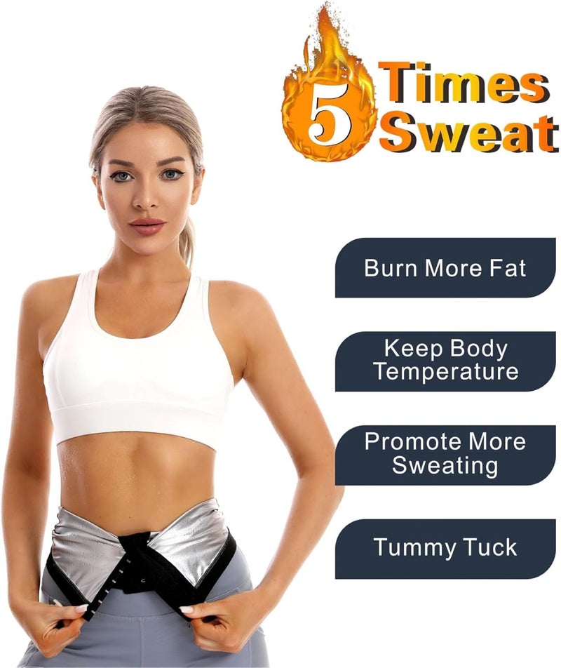 Dokelovy Sauna Suit Waist Trainer Band for Women Girls, Adjustable Waist Cincher Slimming Waist Trimmer for Lower Belly Fat - Image 3